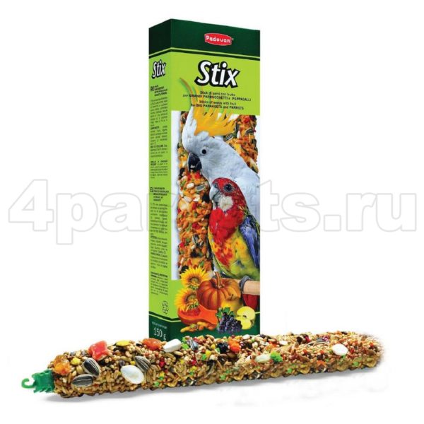 Padovan Stix Pappagalli фруктовые палочки для крупных попугаев